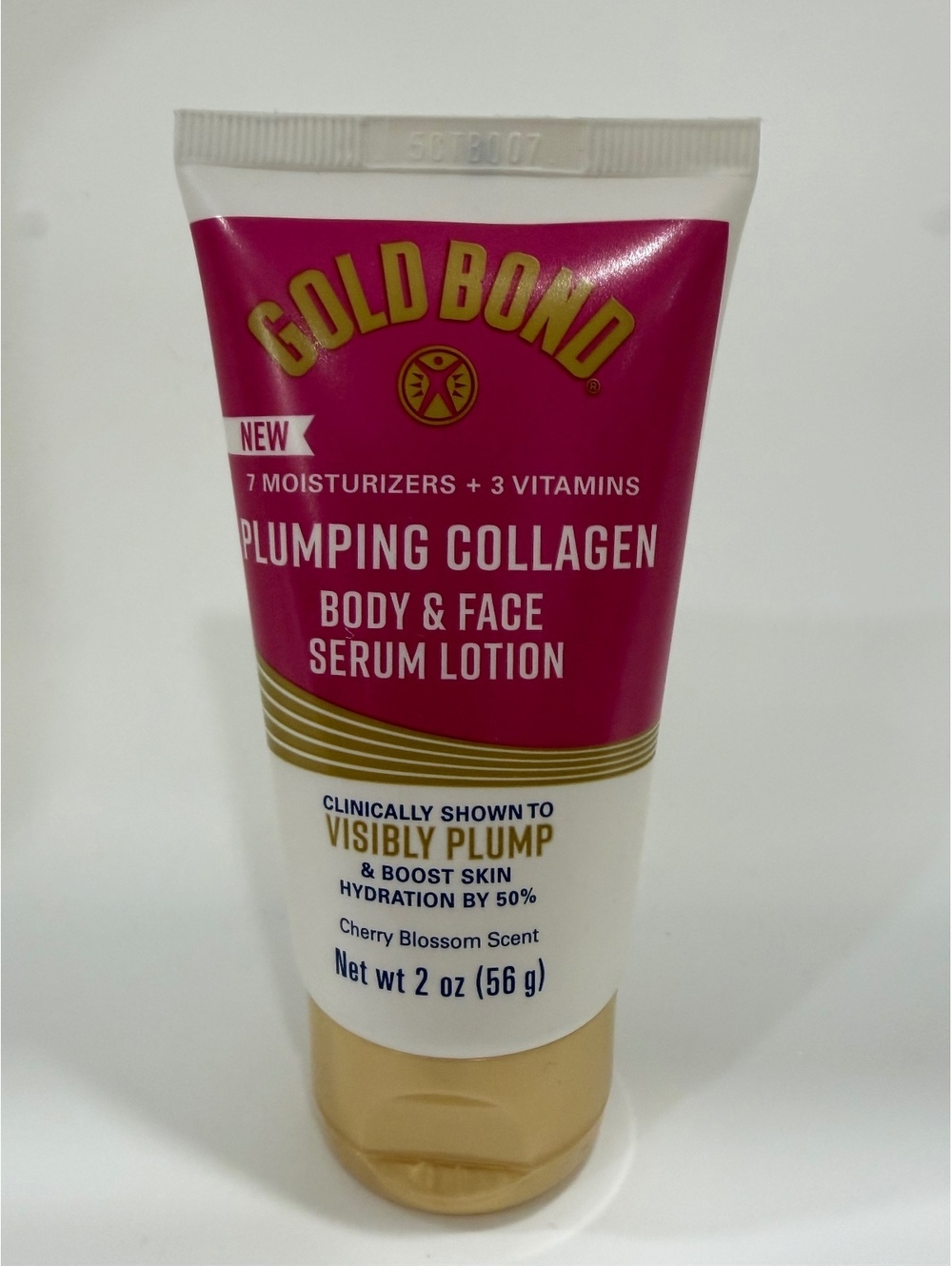 Gold Bond Plumping Collagen Body & Face Serum Lotion 2 oz Cherry Blossom Scent